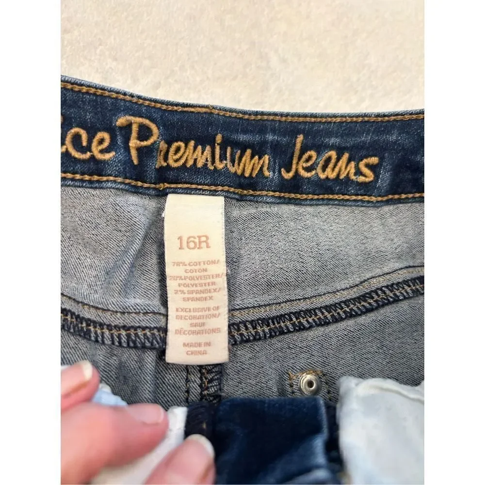 Justice Premium jeans size 16R shorts 5 pocket